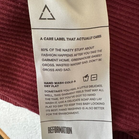 Reformation Wimbledon Collared Ribbed Knit Tennis Dress Garnet Red Size Small - Picture 6 of 9